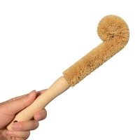 Eco Natural Coir Brush hemp fiber non-stick skillet oil degreasing dish washing brush